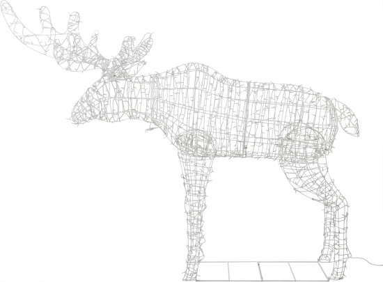 Светящаяся электрическая фигура «Лось» для улицы 1300 ламп, 200 см, цвет холодный белый