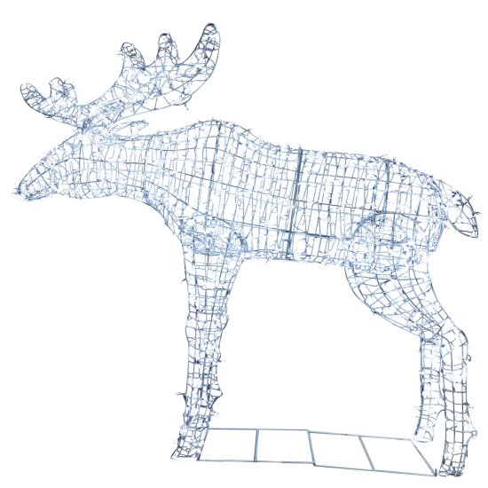 Светящаяся электрическая фигура «Лось» для улицы 1300 ламп, 200 см, цвет холодный белый