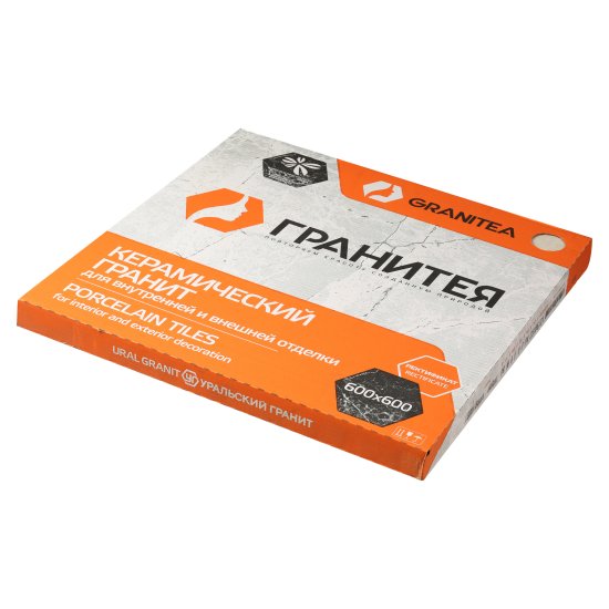 Керамогранит Уральский Гранит Гранитея Аллаки светло-серый G203 полированный 600х600х10 мм (4 шт.=1,44 кв.м)