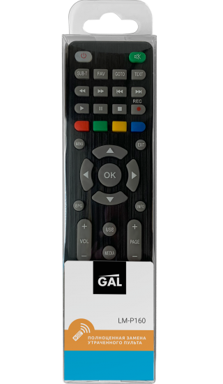 Пульт дистанционного управления GAL LM-P160, 4.5x17.5 см, цвет чёрный