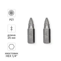 Бита магнитная Vira 554116 PZ1x25 мм, 2 шт.