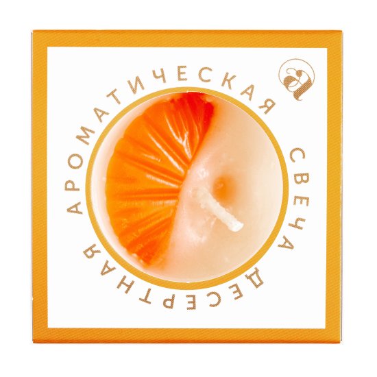 Свеча ароматическая «Цитрусовый мусс» 60 гр, цвет оранжевый