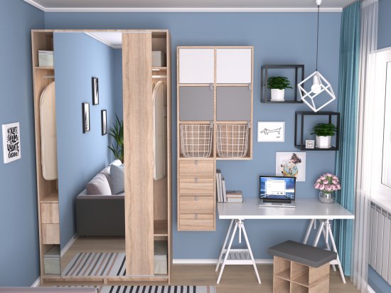 Комплект направляющих для двух дверей Лион металл цвет матовое серебристый