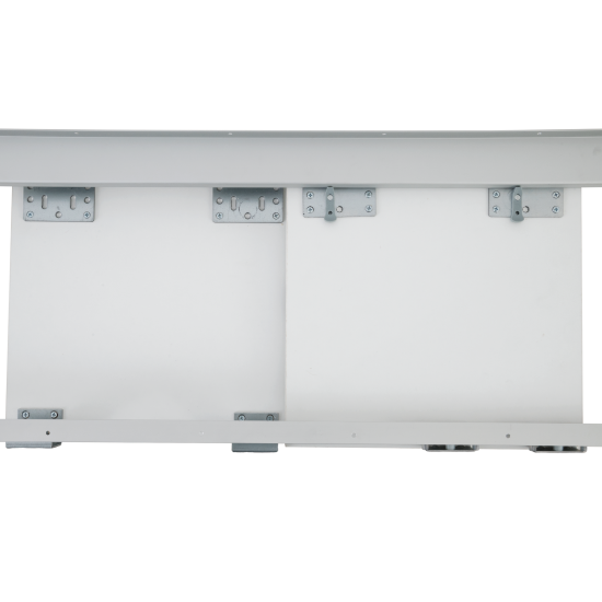 Комплект направляющих для двух дверей Лион металл цвет матовое серебристый