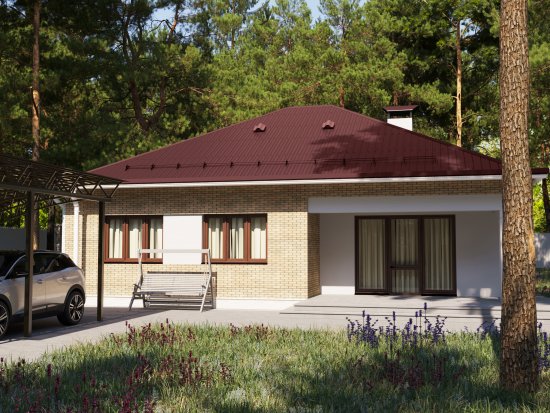 Профнастил С20 0.45 мм 1150x2000 м RAL 3005 вишня