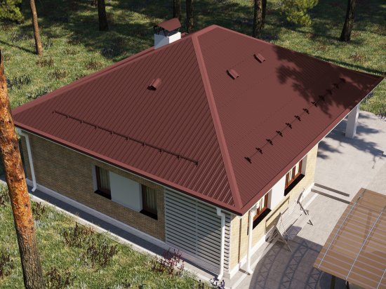 Профнастил С20 0.45 мм 1150x2000 м RAL 3005 вишня