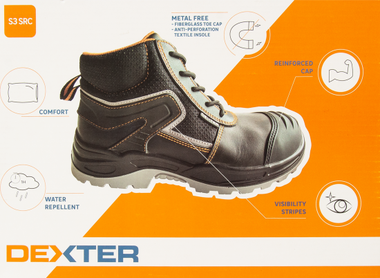 Ботинки Dexter S3 SRC размер 43 цвет чёрный