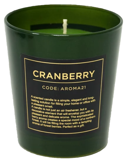 Свеча ароматическая Cranberry цвет зелёный