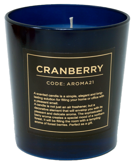 Свеча ароматическая Cranberry цвет синий