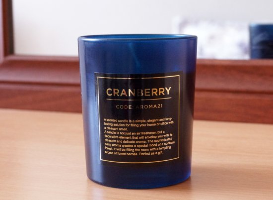Свеча ароматическая Cranberry цвет синий