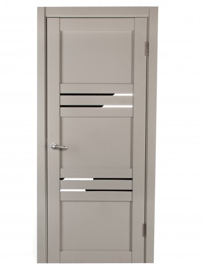 Дверь межкомнатная глухая Астерия 70x200 см Hardflex цвет серый жемчуг с замком и петлями