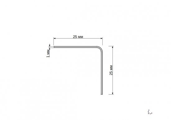 Уголок ПВХ наружный 25x25x2700 мм керамика белый