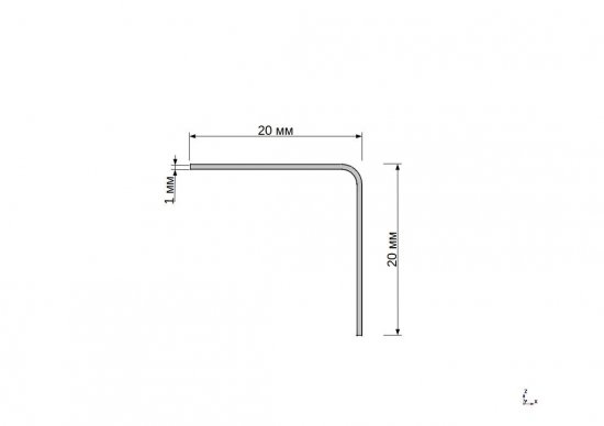 Уголок ПВХ наружный 20x20x2700 мм керамика белый