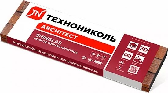 Гибкая черепица Технониколь Фазенда красный 2.6 м²