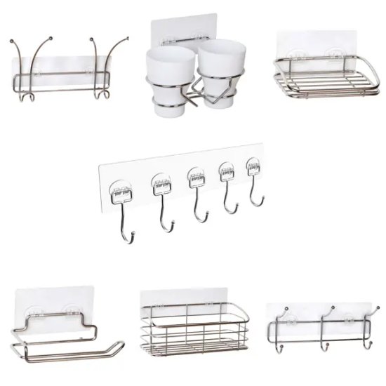 Крючок Fest Icon самоклеящийся стальной цвет хром