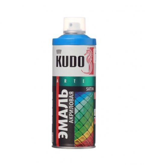 Эмаль аэрозольная Kudo Satin голубая полуматовая RAL 5015 520 мл (KU-0A5015)