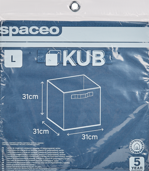 Короб Spaceo KUB 31x31x31 см 29.7 л полипропилен цвет синий