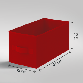 Короб Spaceo KUB 31x15x15 см 6.9 л полипропилен цвет красный