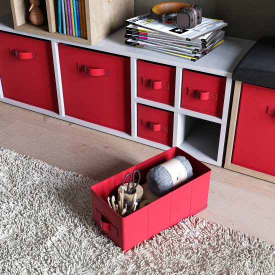 Короб Spaceo KUB 31x15x15 см 6.9 л полипропилен цвет красный