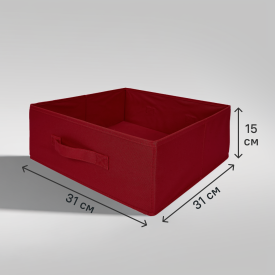 Короб Spaceo KUB 31x31x15 см 14.4 л полипропилен цвет тёмно-красный