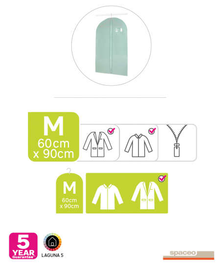 Чехол для одежды Spaceo 60x90 см полипропилен цвет лагуна