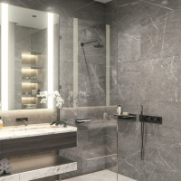 Глазурованный керамогранит Estima Мелоди МО103 60x120x1 см 1.44 м² неполированный цвет серый