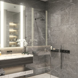 Глазурованный керамогранит Estima Мелоди МО103 60x120x1 см 1.44 м² неполированный цвет серый