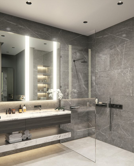 Глазурованный керамогранит Estima МО103 60x120x1 см 1.44 м² неполированный цвет серый