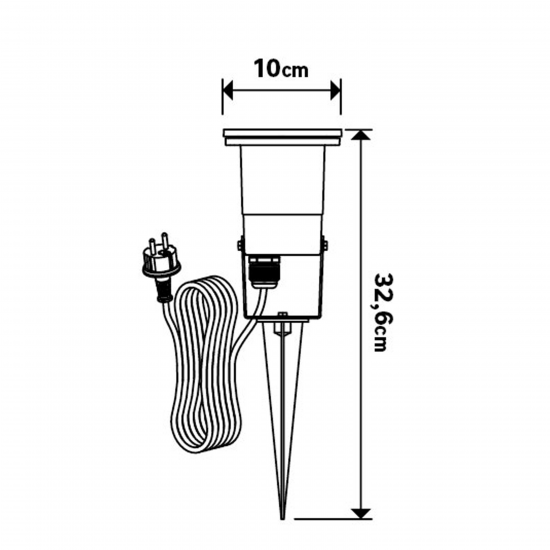 Спот садово-парковый Inspire Ada под лампу GU10 28 Вт IP65 цвет черный