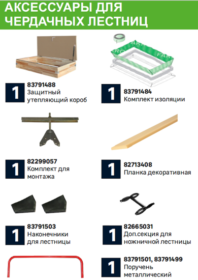 Лестница чердачная ножничная OST-B 120x60x280 см