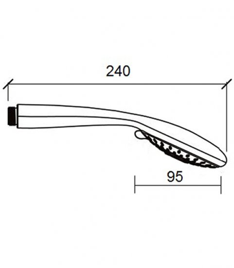 Лейка для душа Union d95 мм 3 режима без шланга пластик хром (MW040)