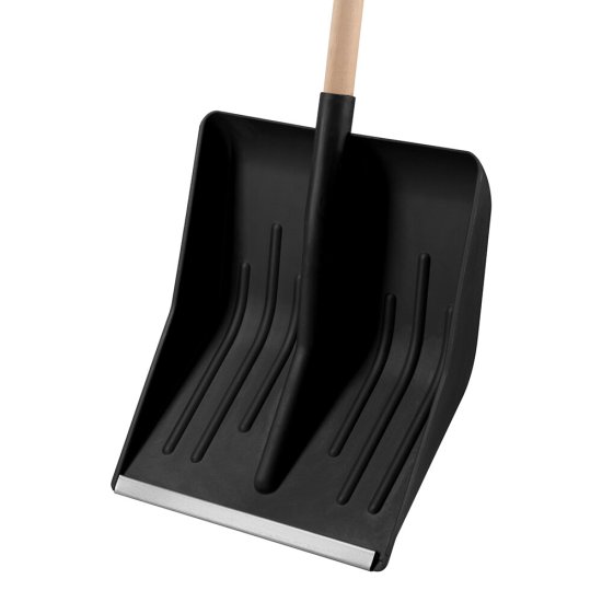 Лопата снеговая Павловская Заря полипропилен с деревянным черенком 1300х428 мм (156010)