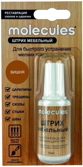 Штрих для реставрации сколов Molecules цвет вишня 20 мл