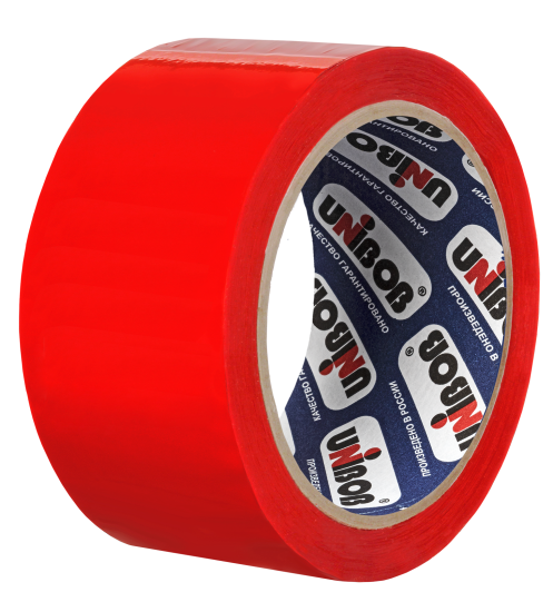 Лента клейкая упаковочная Unibob 48 мм x 66 м цвет красный