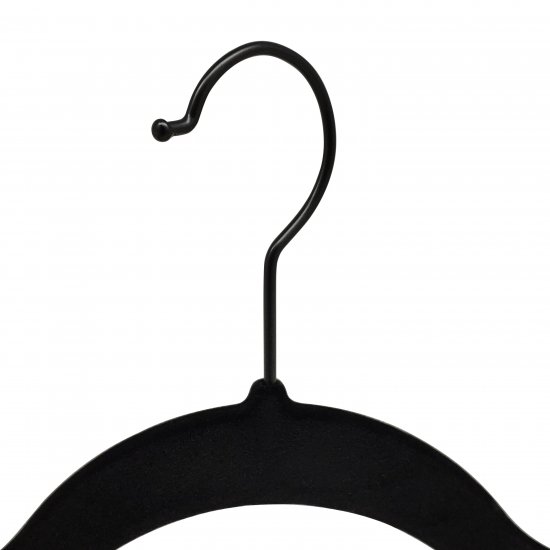 Плечики Spaceo 45 см пластик с флоковым покрытием цвет чёрный 4 шт