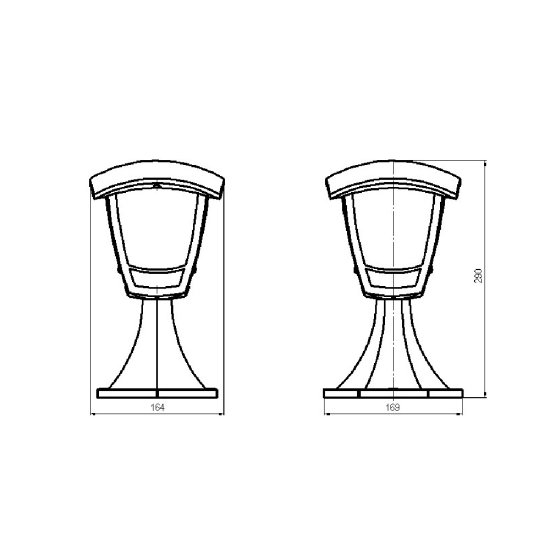 Светильник садово-парковый Svet Сити Валенсия черный 290 мм E27 60 Вт IP44 (1226-00031)