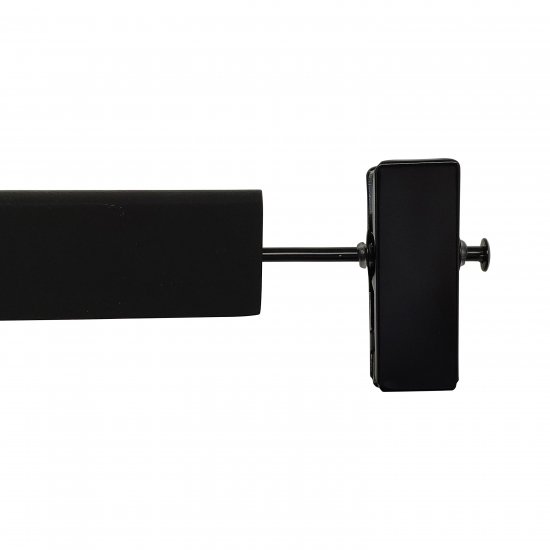 Плечики с зажимом Spaceo 34 см дерево с покрытием soft touch цвет чёрный