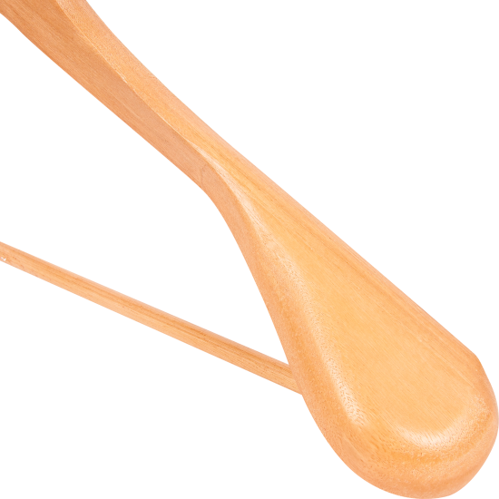 Плечики широкие Spaceo 45 см дерево/сталь цвет натуральное дерево