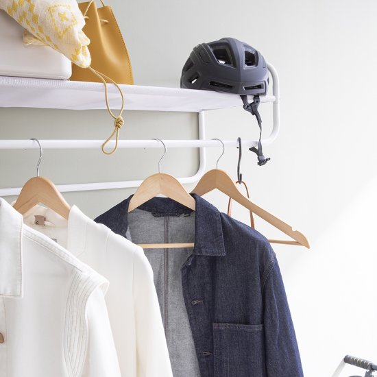 Плечики широкие Spaceo 45 см дерево/сталь цвет натуральное дерево