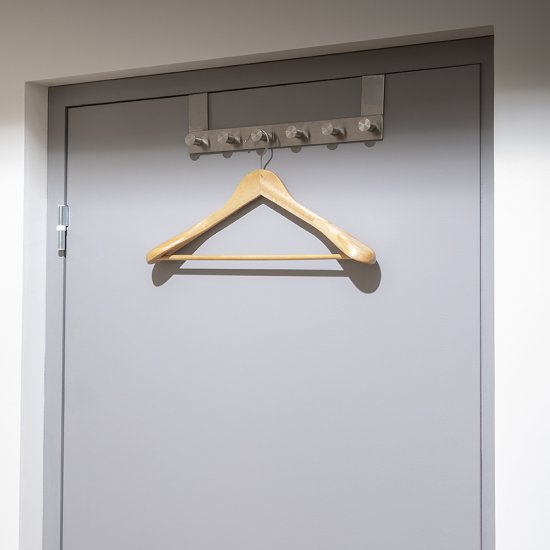 Плечики широкие Spaceo 45 см дерево/сталь цвет натуральное дерево