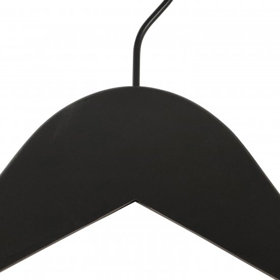 Плечики Spaceo 44.5 см дерево/сталь с покрытием soft touch цвет чёрный 4 шт