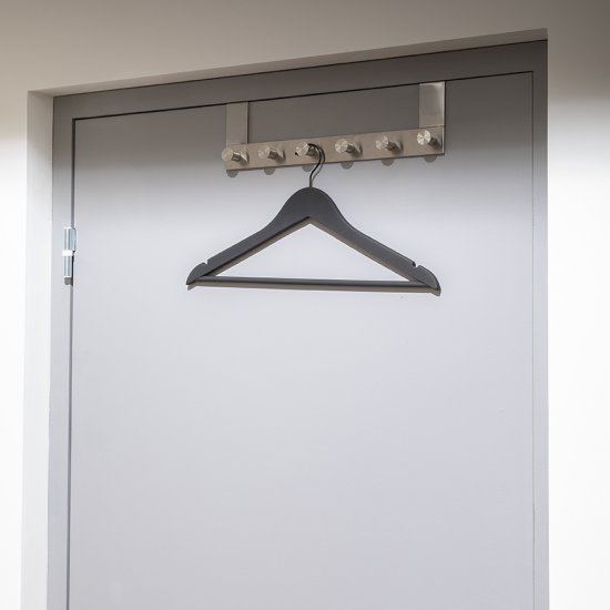 Плечики Spaceo 44.5 см дерево/сталь с покрытием soft touch цвет чёрный 4 шт