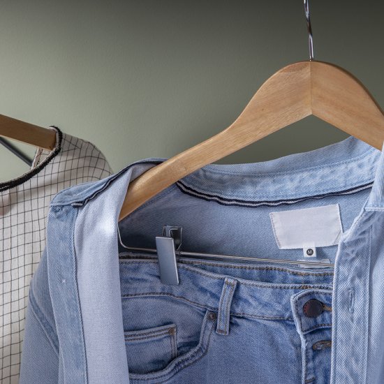 Плечики с зажимом Spaceo 45 см дерево цвет натуральный
