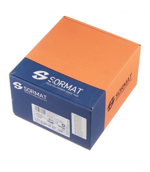 Дюбель-гвоздь Sormat 8x160 мм потайная манжета нейлон (100 шт.)