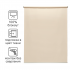 Штора рулонная блэкаут Inspire Belem 80x160 см светло-бежевая Trench 6