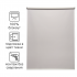 Штора рулонная блэкаут Inspire Belem 70x160 см светло-серая Granit 5