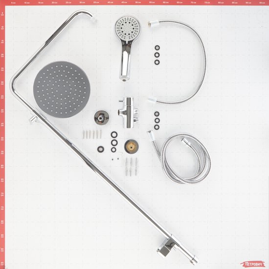 Душевой комплект Ravak с верхним душем с лейкой хром (X07P232)