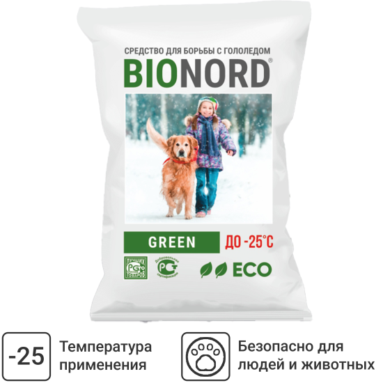 Противогололедный реагент Bionord Green 23 кг