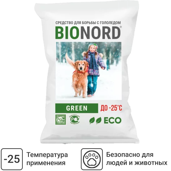 Противогололедный реагент Bionord Green 23 кг