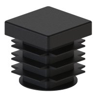 Заглушка квадратная Лофт 18x18 мм пластик черный 4 шт.